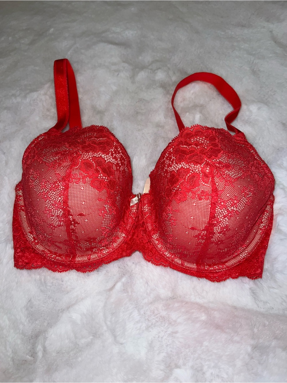 Victoria's Secret Red Lace Balconette Underwire Bra